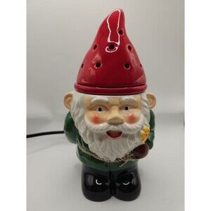 Scentsy Authentic 2017 GARDEN GNOME Ceramic Full Size Wax Warmer Retired